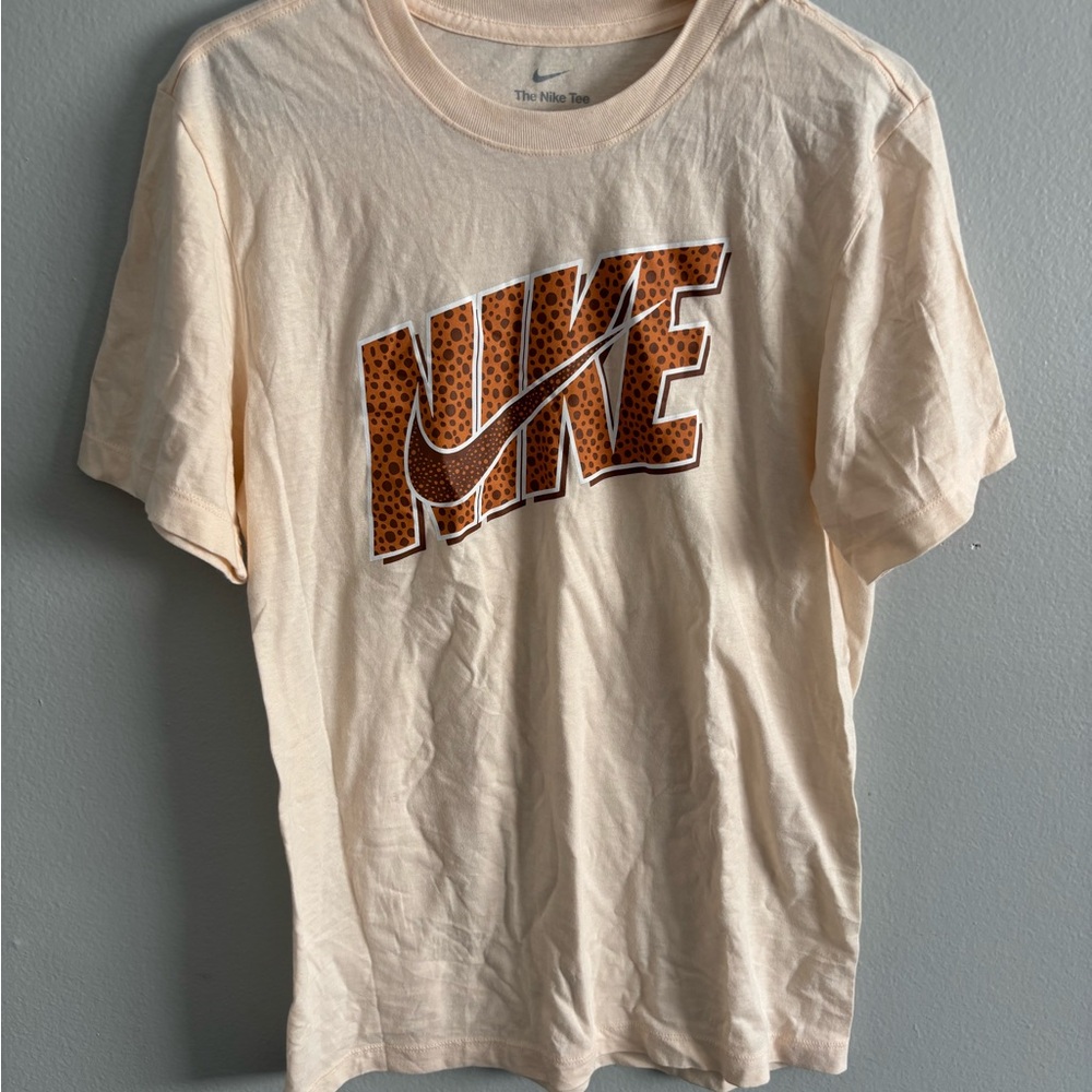 2/$10 Nike Cream Short Sleeve Tee with Graphic Logo